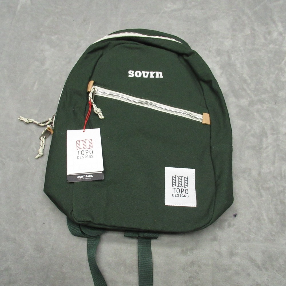 Topo Designs Backpack Unisex One Size Green Light Pack Canvas Laptop LOGO NEW‎